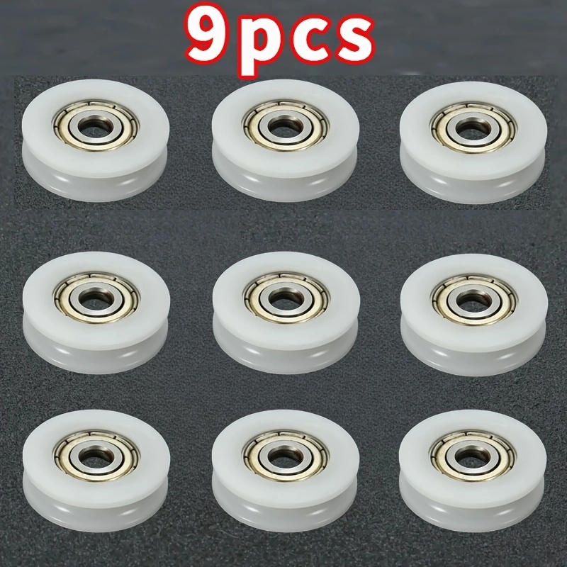 Furniture Hardware Lowes - 9 Buah Rol Bantalan Nilon U-Groove