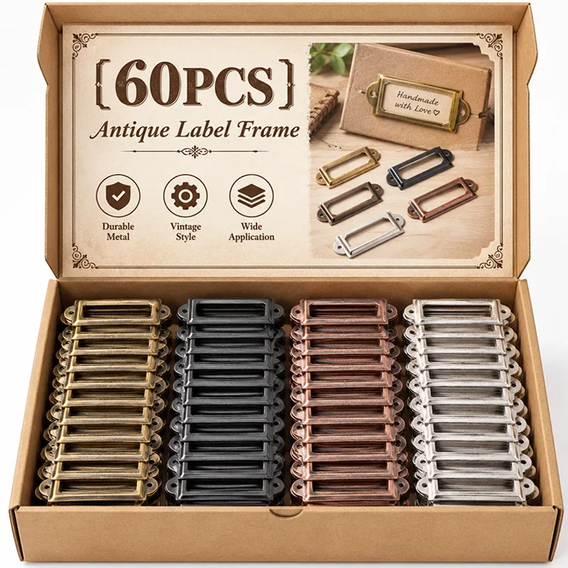 Gagang Tarik Label Vintage Ber - Furniture Hardware Names ulasan dan harga